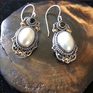 Vintage 18k and sterling earrings